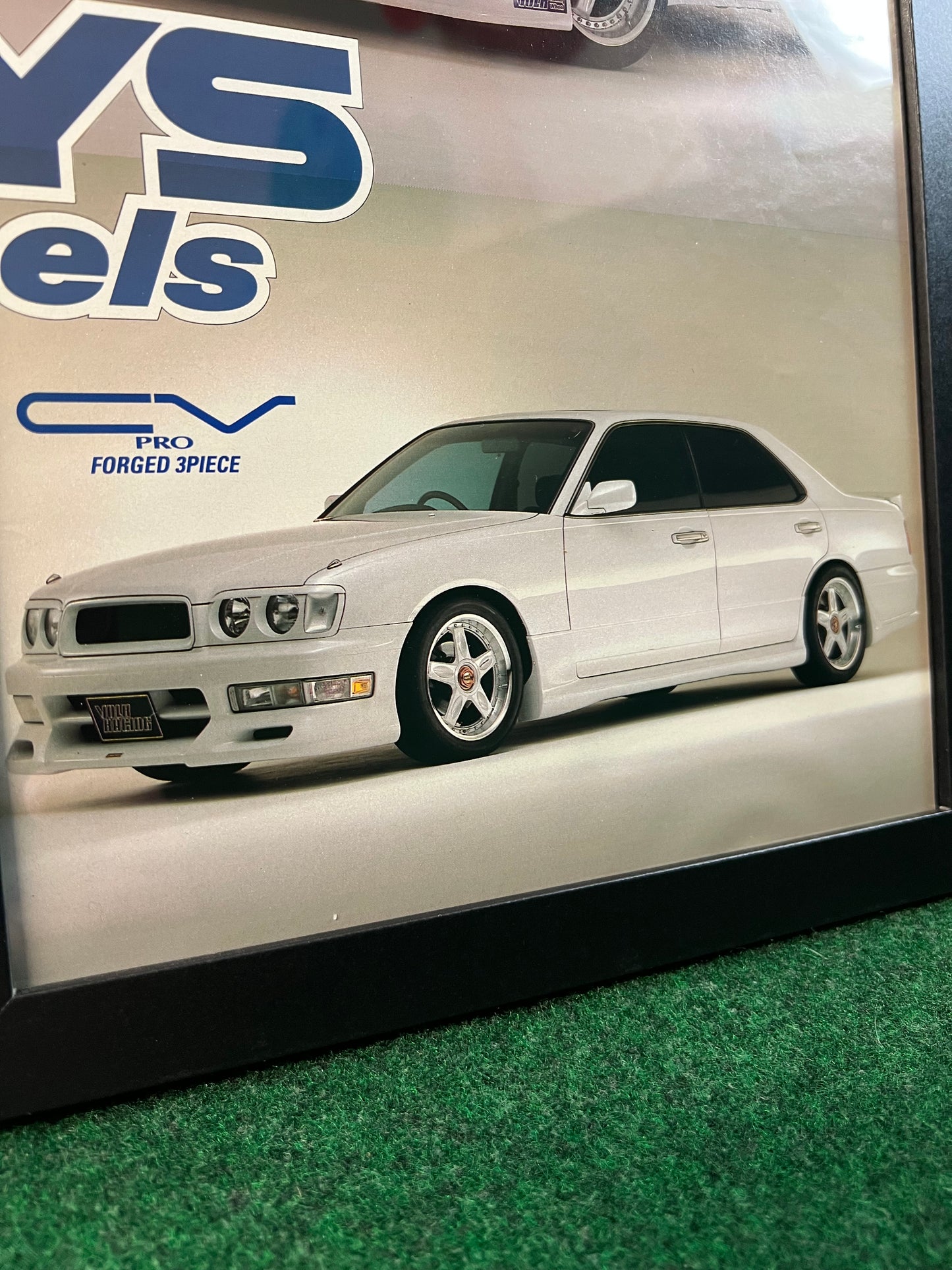 RAYS Wheels - Nissan Cima & Skyline R33 Framed Advertisement Picture Set (1995)