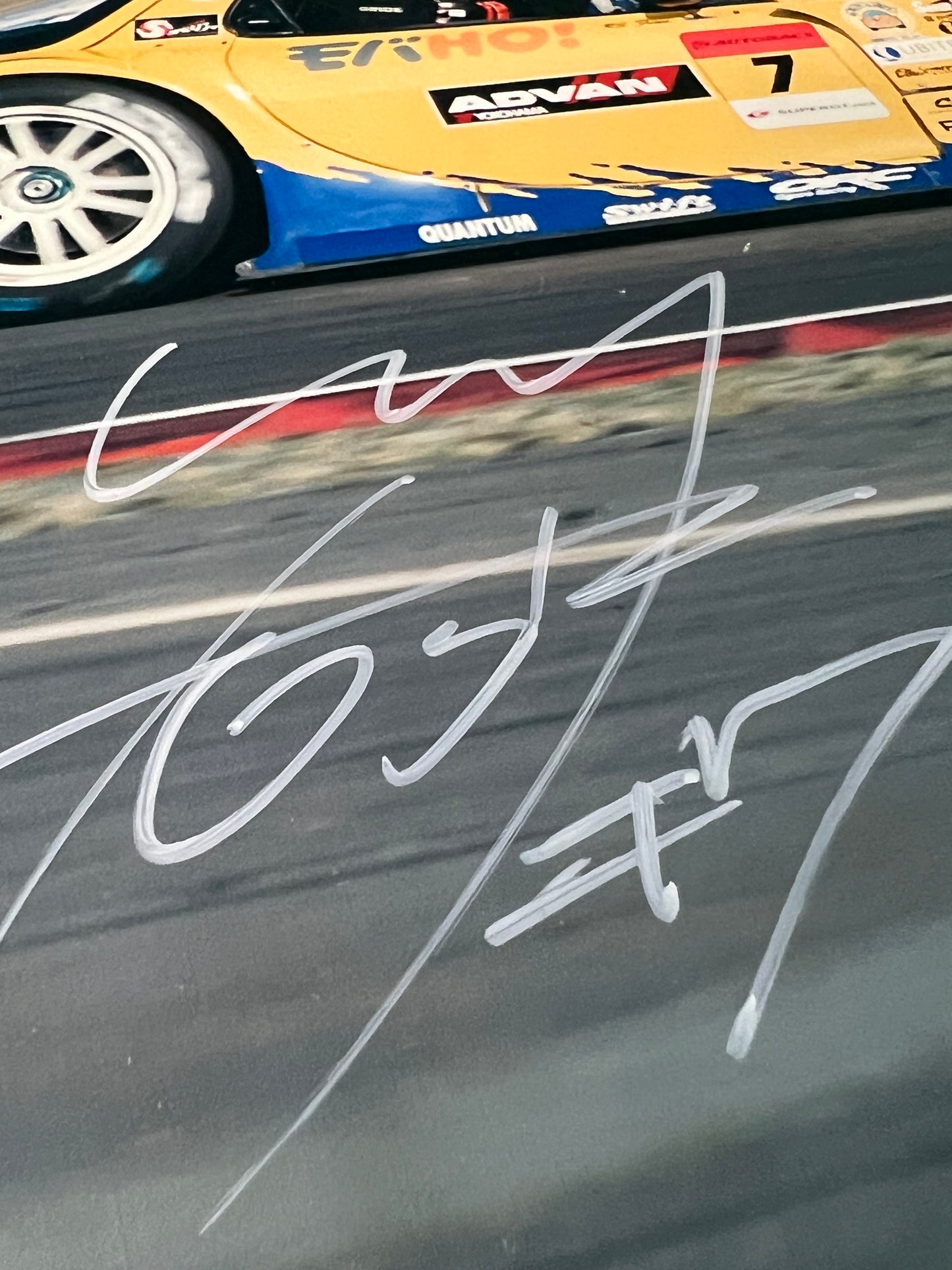 RE Amemiya 2007 Mazda RX-7 SUPER GT - Framed Autographed Photograph