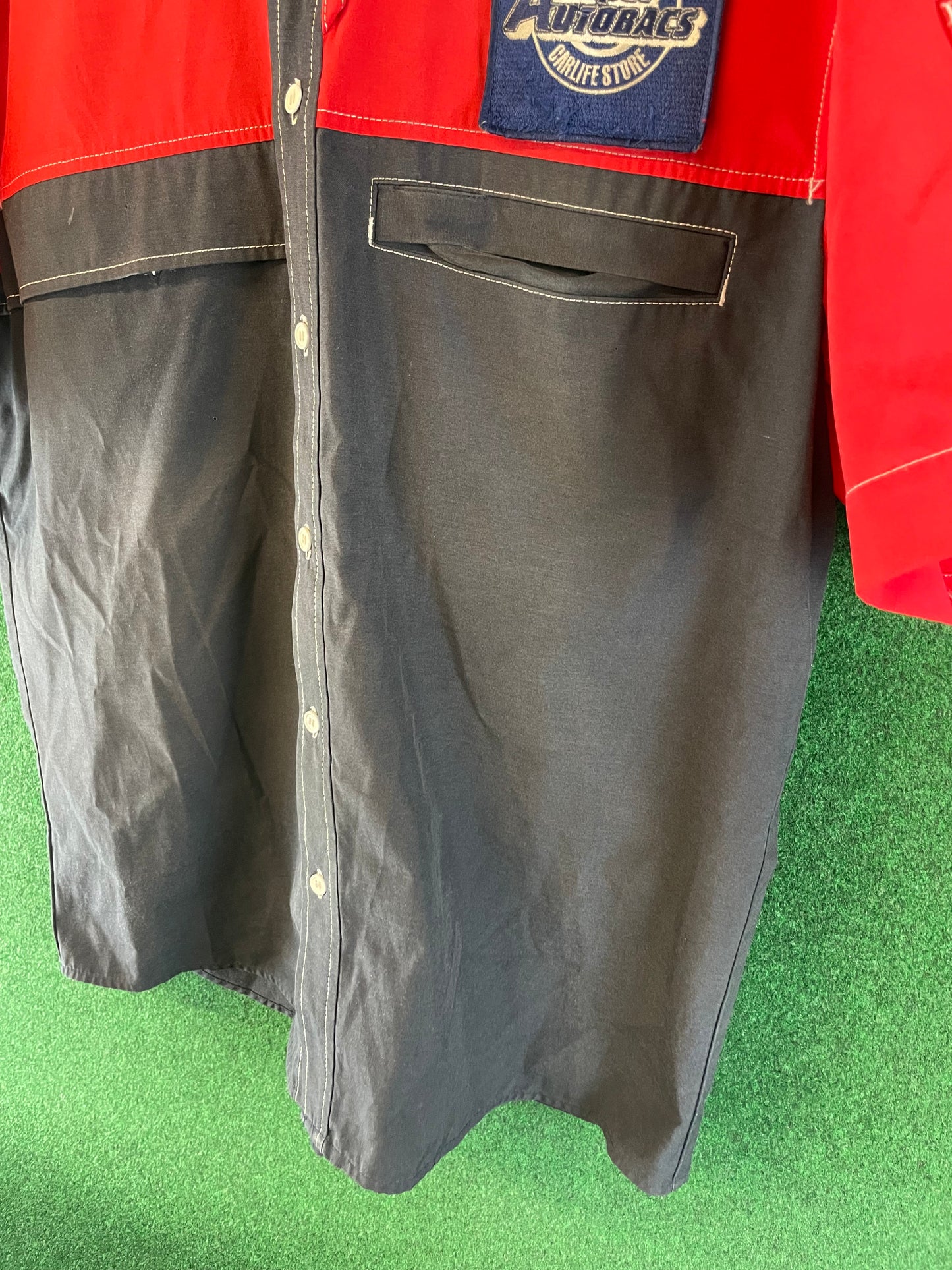 Super Autobacs - Employee Button Down Short Sleeved Shirt