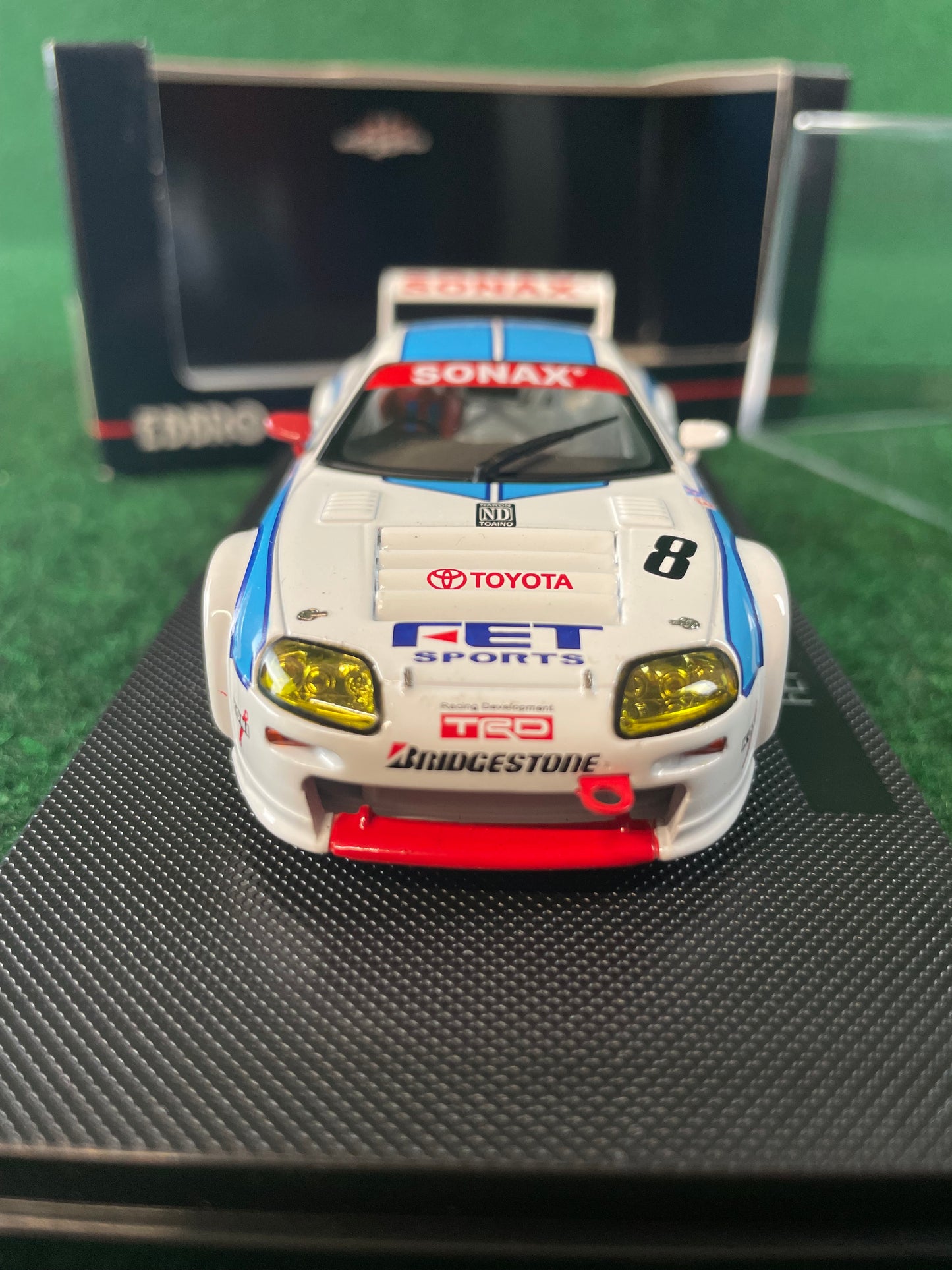 EBBRO - 1995 JGTC FET Sonax Toyota Supra 1/43 Scale Diecast