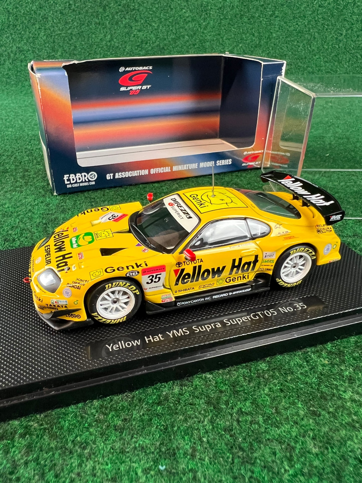 EBBRO 2004 JGTC & 2005 SuperGT Yellow Hat YMS Toyota Supra Set 1/43 Scale Diecast
