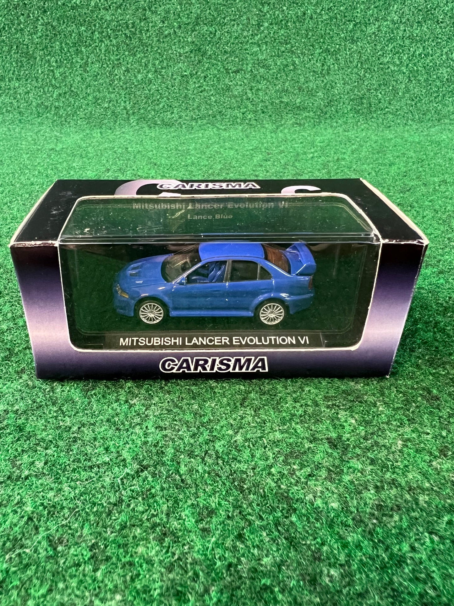 CARISMA - Mitsubishi Lancer Evolution VI (Blue) 1/64 Scale Diecast
