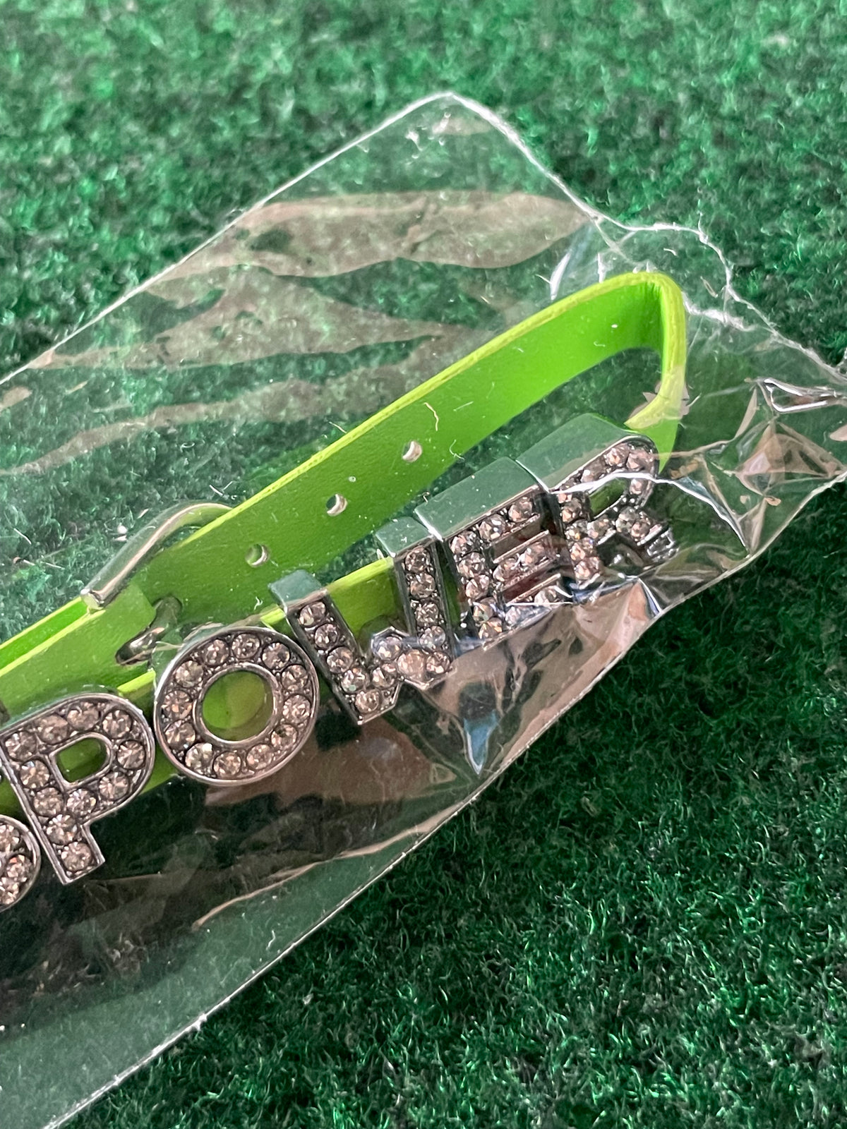326POWER - Diamond Letter Logo Green Keychain