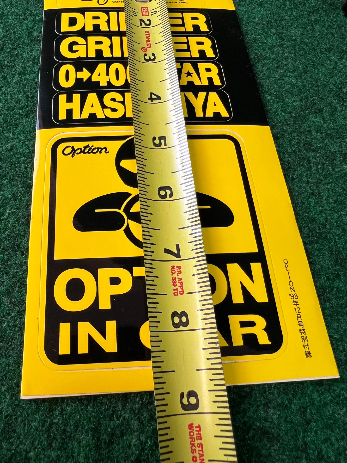 OPTION - “Option In Car” Sticker Sheet