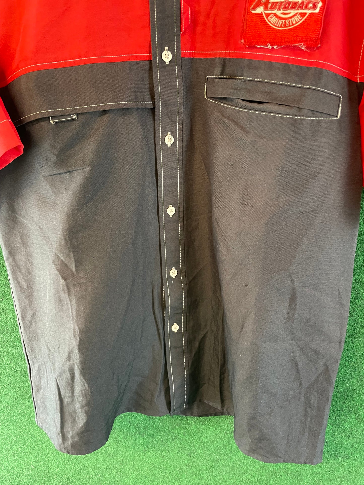Super Autobacs - Employee Button Down Short Sleeved Shirt