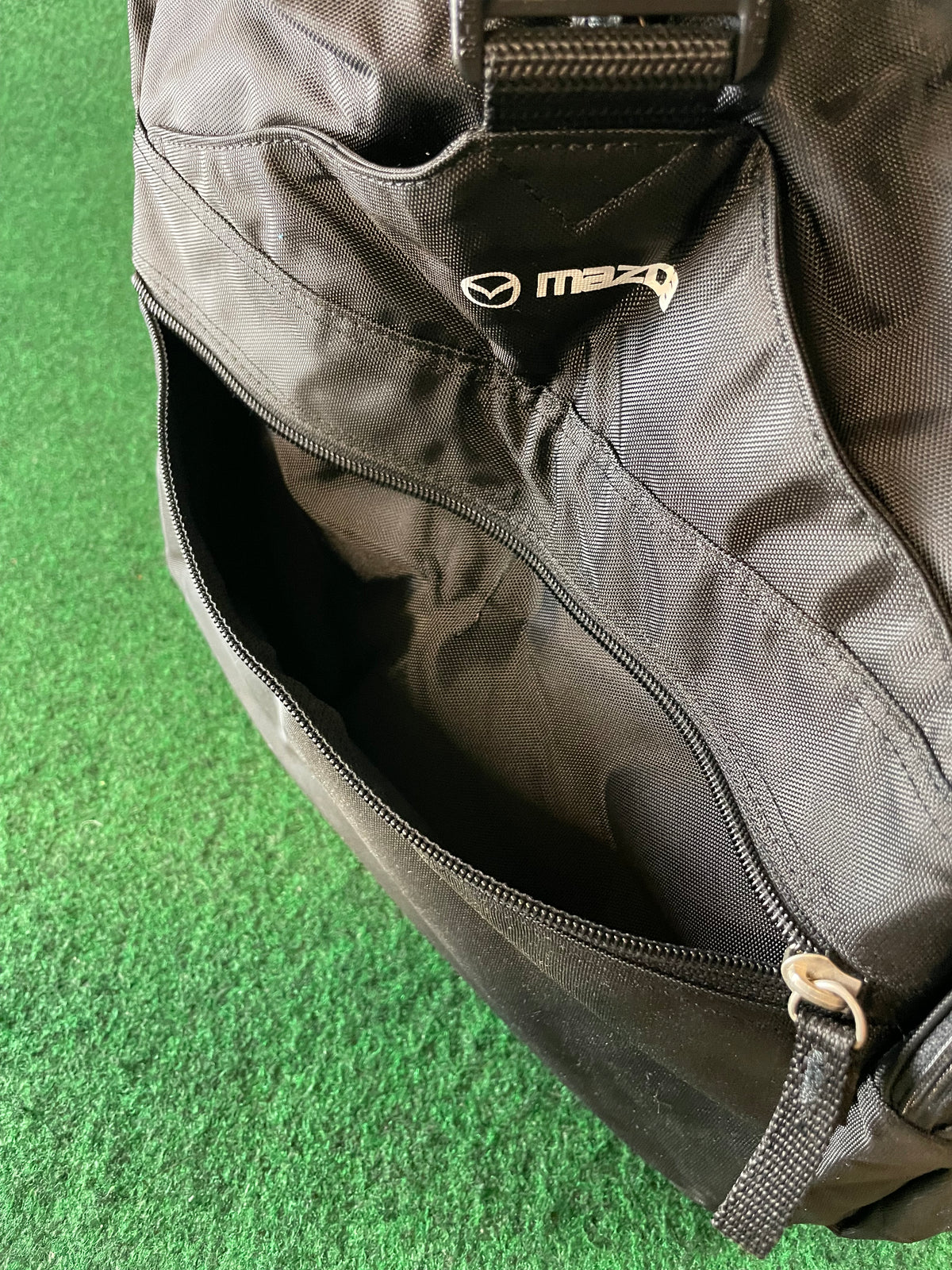 Party Race - Mazda Roadster Large Black Weather resistant Duffle Bag