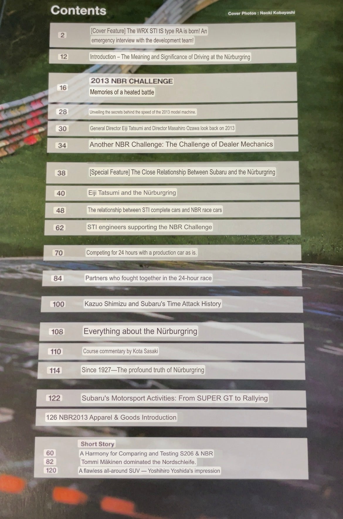 SAN-EI Mook - All About SUBARU: Special Issue on the "Nürburgring Challenge" Magazine