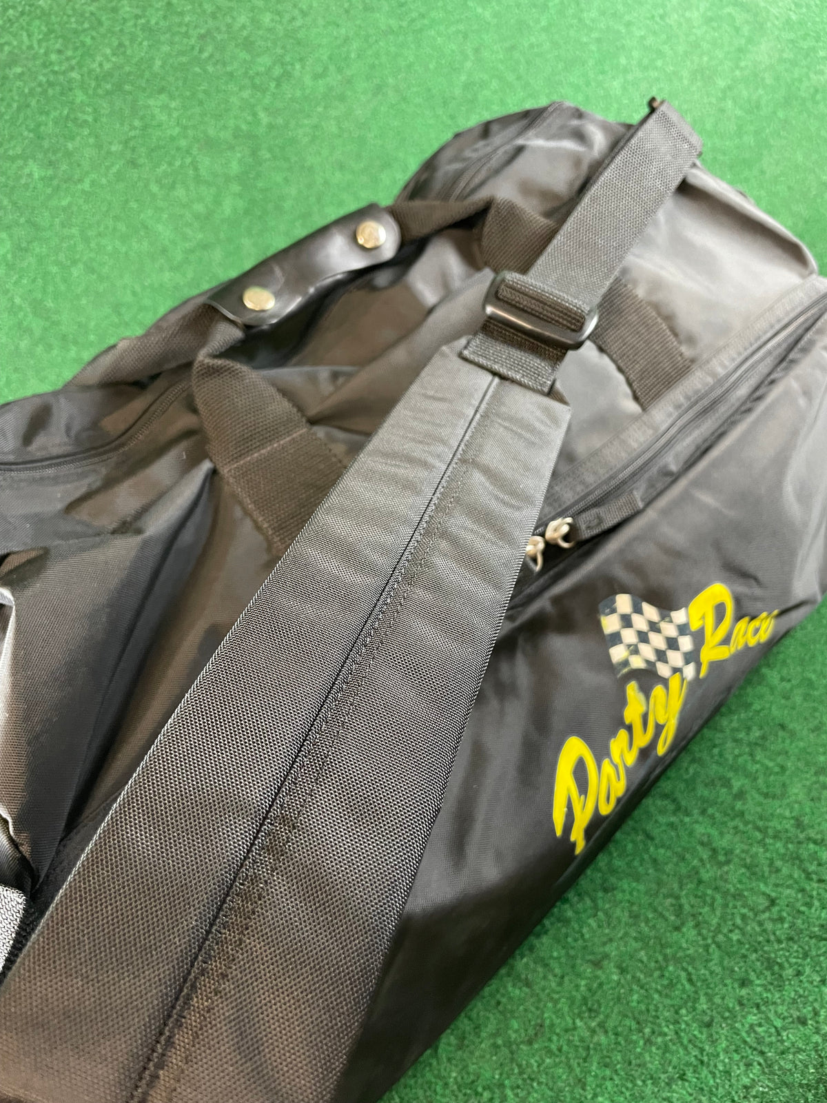Party Race - Mazda Roadster Large Black Weather resistant Duffle Bag