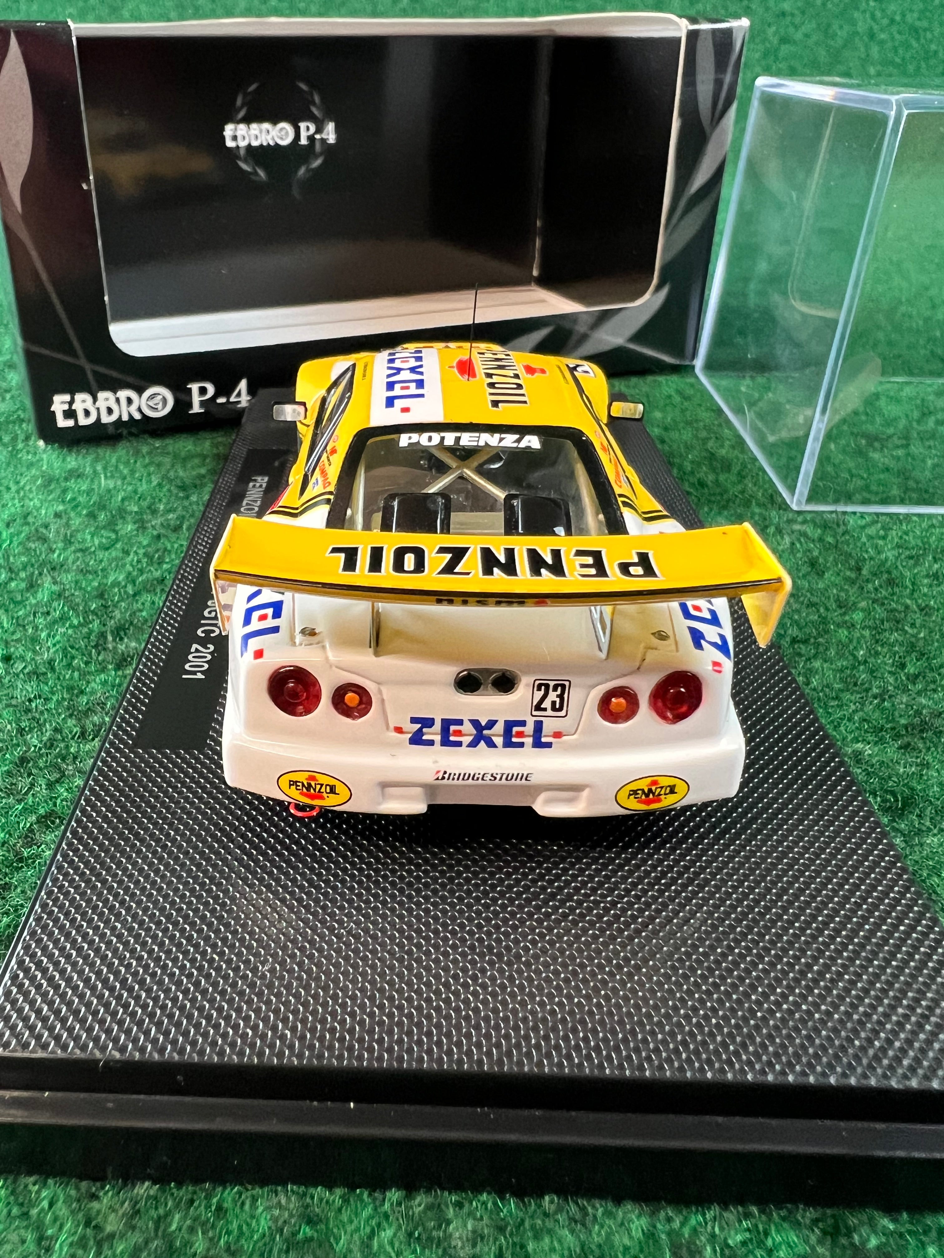 EBBRO P-4 Nissan Skyline R34 GTR 2001 Pennzoil Zexel 1/43