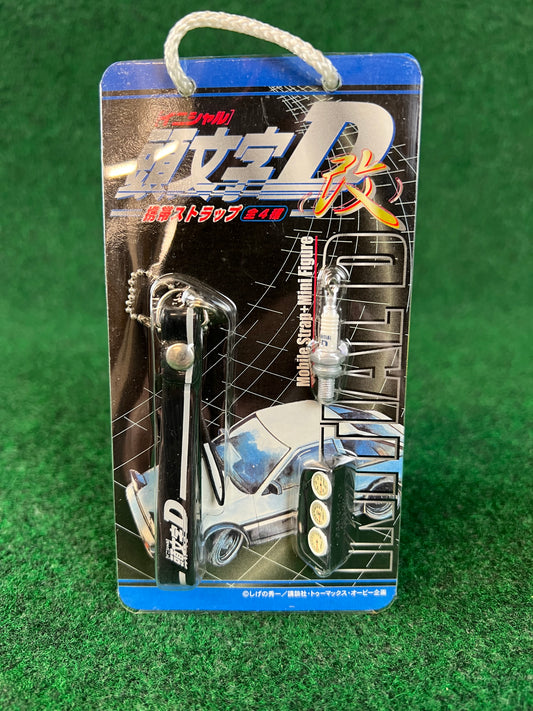 Initial D - White Gauges, Spark Plug and Strap Keychain