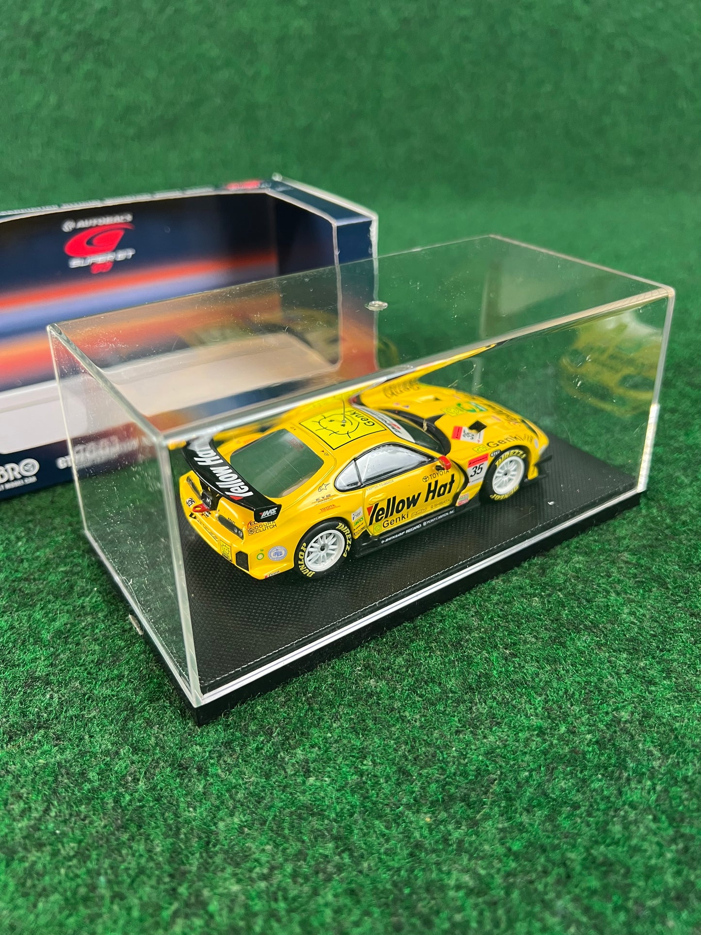 EBBRO 2004 JGTC & 2005 SuperGT Yellow Hat YMS Toyota Supra Set 1/43 Scale Diecast