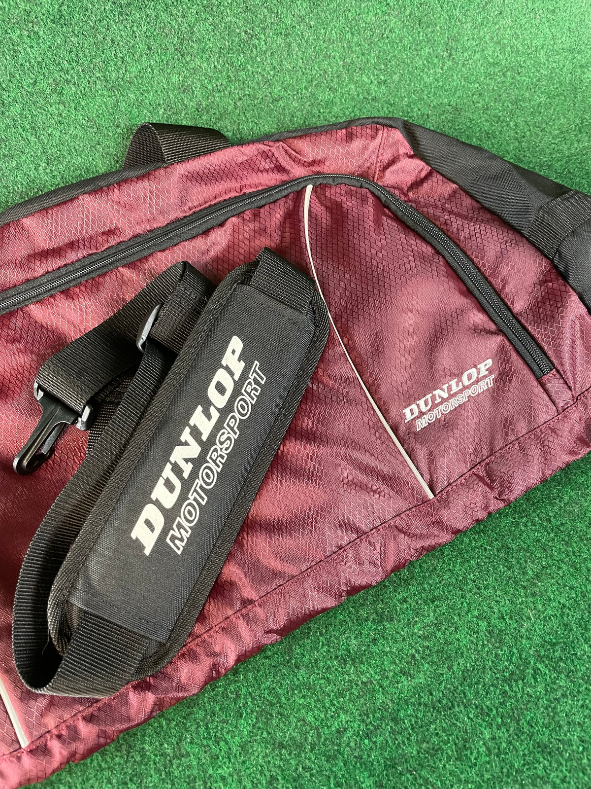 DUNLOP Motorsport - Dark Red & Black Duffle Travel Bag