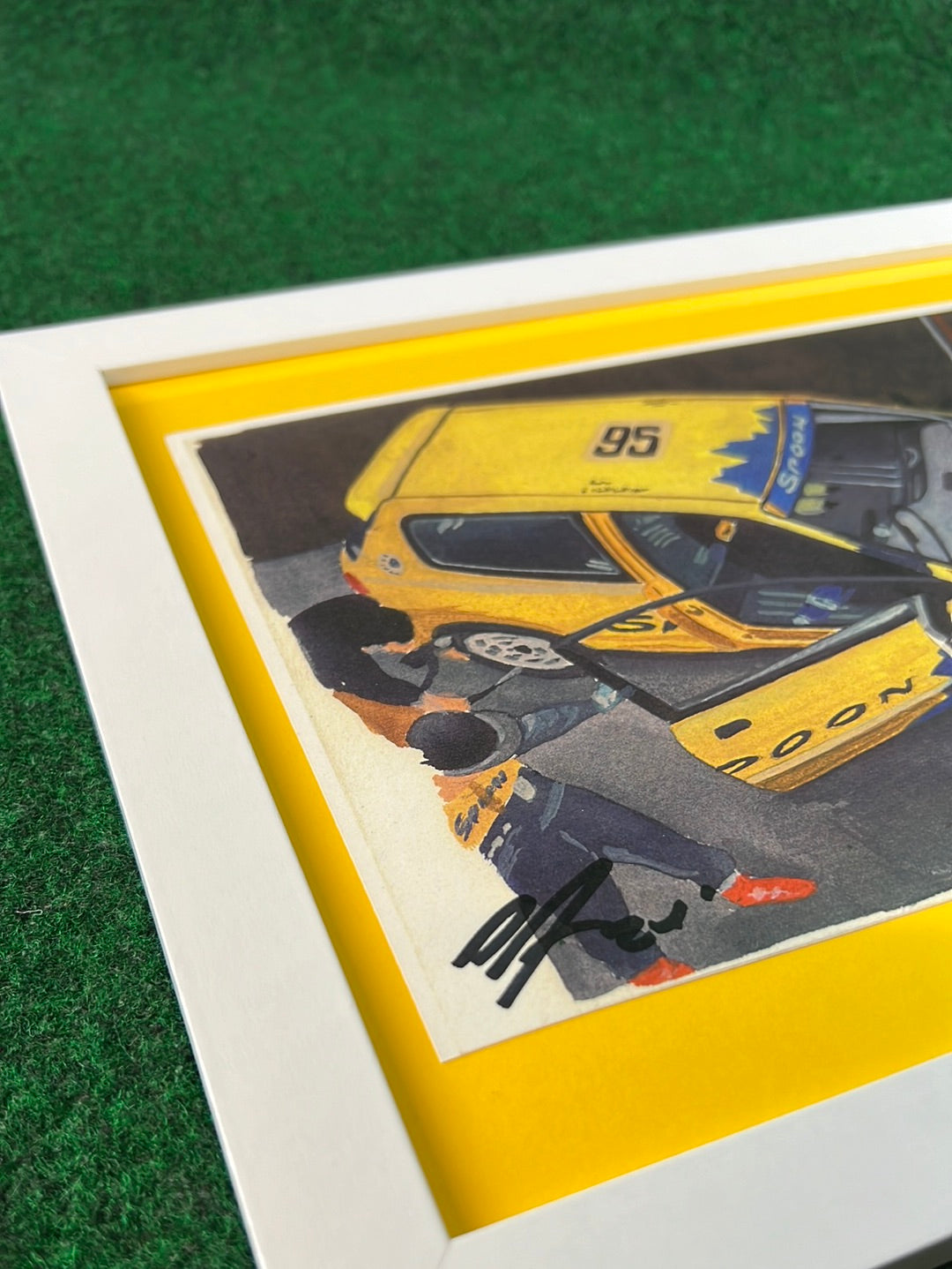 Spoon Sports #95 Honda Civic EG6 Racecar Framed Print