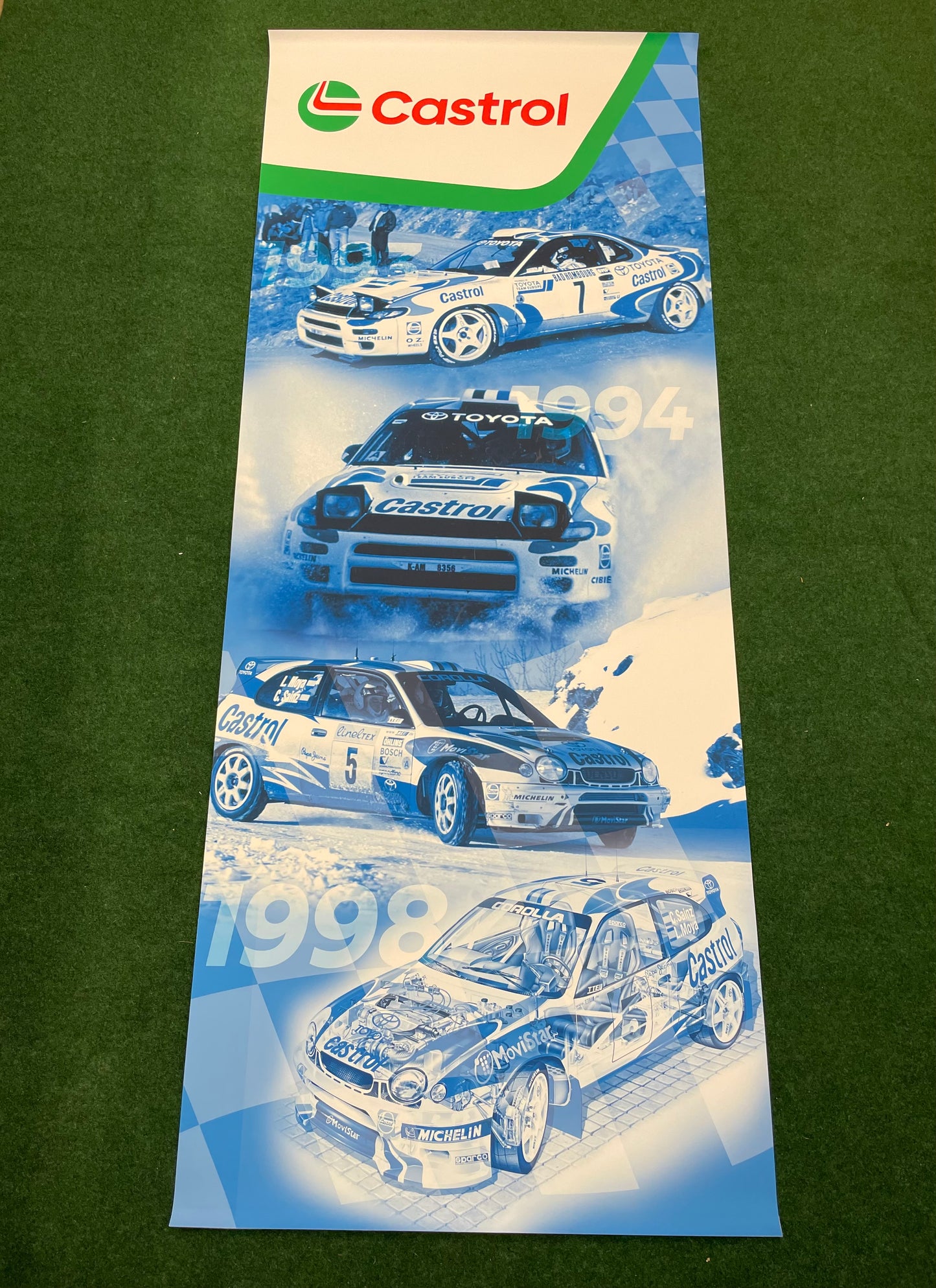 CASTROL Oil - 1994-1998 WRC Toyota Celica and Corolla Trade Show Display Banner