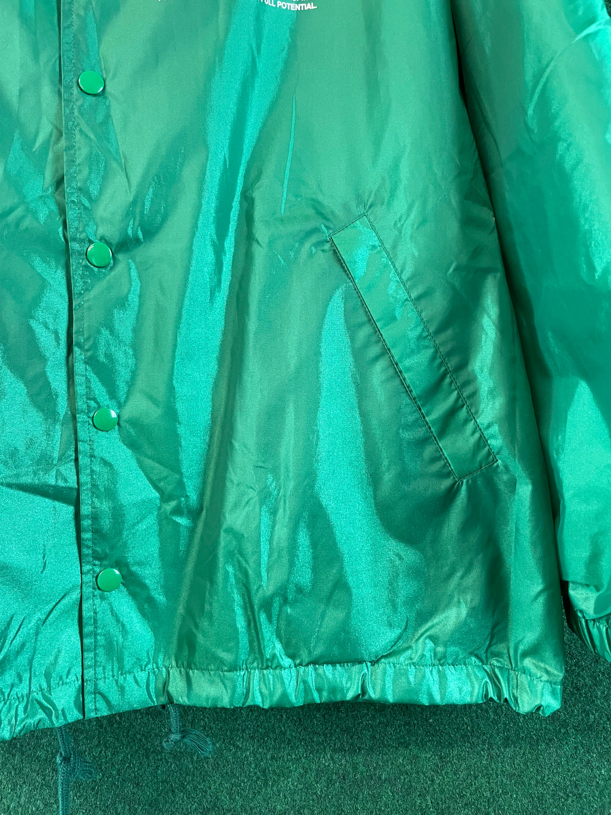 DUNLOP COM - Vintage Green Nylon Windbreaker Jacket