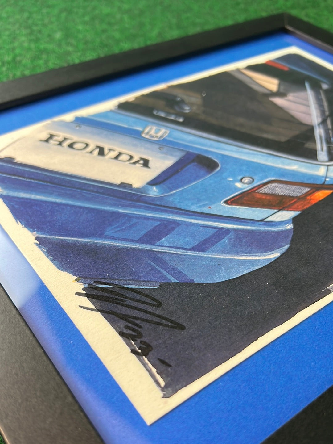 UNDERDOGZ - Honda Civic EG6 SIR Rear Hatch View Hand Drawn, Watercolor Painted & Signed Print