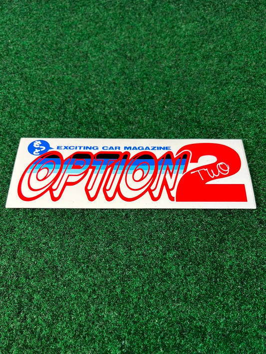 OPTION 2 - Exciting Car Mag Traditional Red/Blue Gradation Sticker