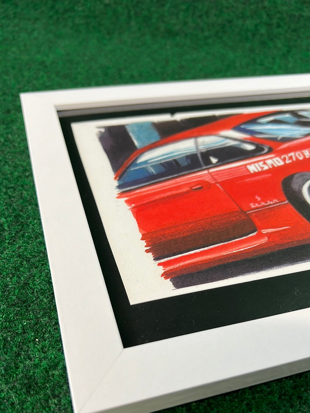 Red Nissan Silvia 270R S14 Framed Print