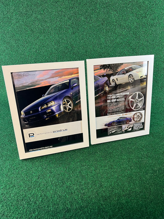 Prodrive - Wheels & Exhaust Framed Advertisement Picture Set
