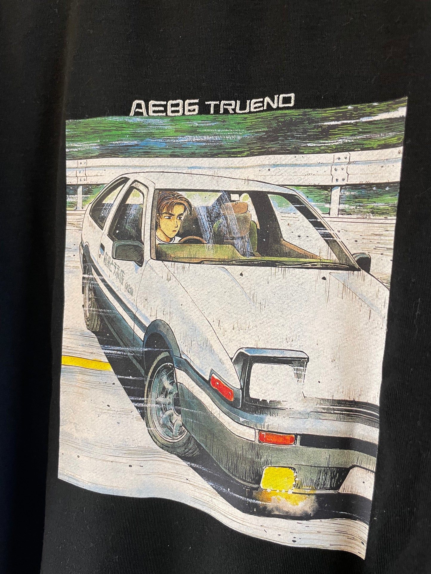 Initial D - 30th Anniversary Fujiwara Tofu Shop Toyota AE86 Black Sweatshirt (XL)
