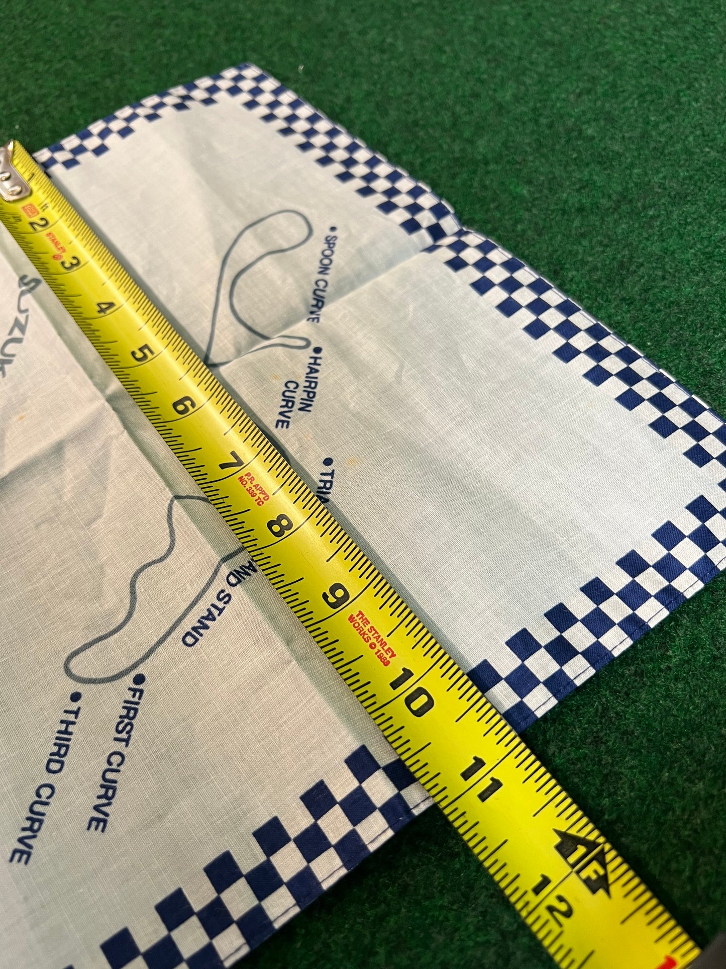 SUZUKA CIRCUIT - Course Map Vintage 1987 Handkerchief Towel
