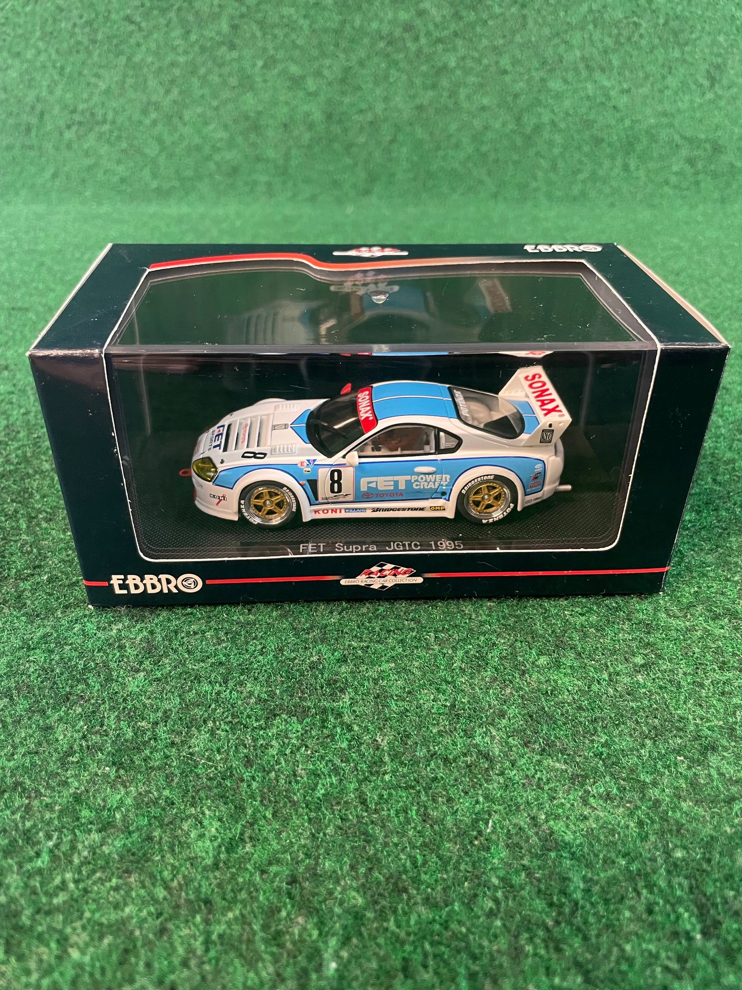 EBBRO - 1995 JGTC FET Sonax Toyota Supra 1/43 Scale Diecast