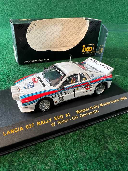ixo - LANCIA 037 RALLY EVO #1
Winner Rally Monte Carlo 1983 1/43 Scale Diecast