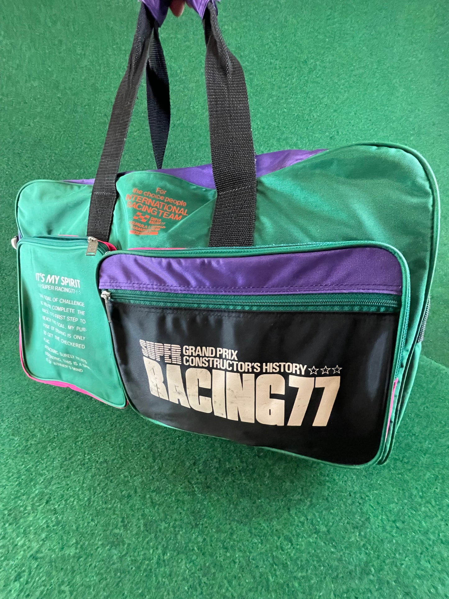 SUPER RACING 77 - Grand Prix Constructor’s History Vintage Duffle Bag