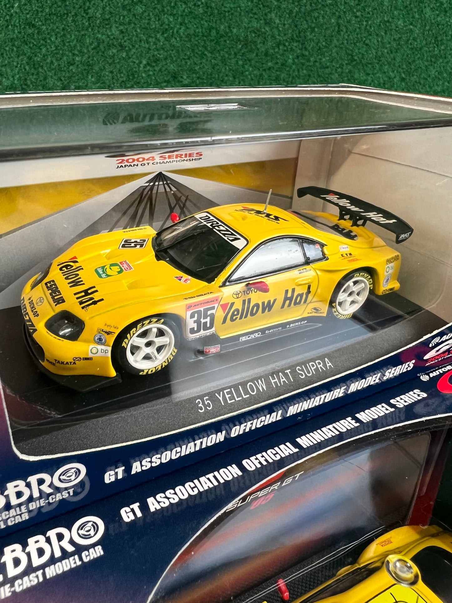 EBBRO 2004 JGTC & 2005 SuperGT Yellow Hat YMS Toyota Supra Set 1/43 Scale Diecast