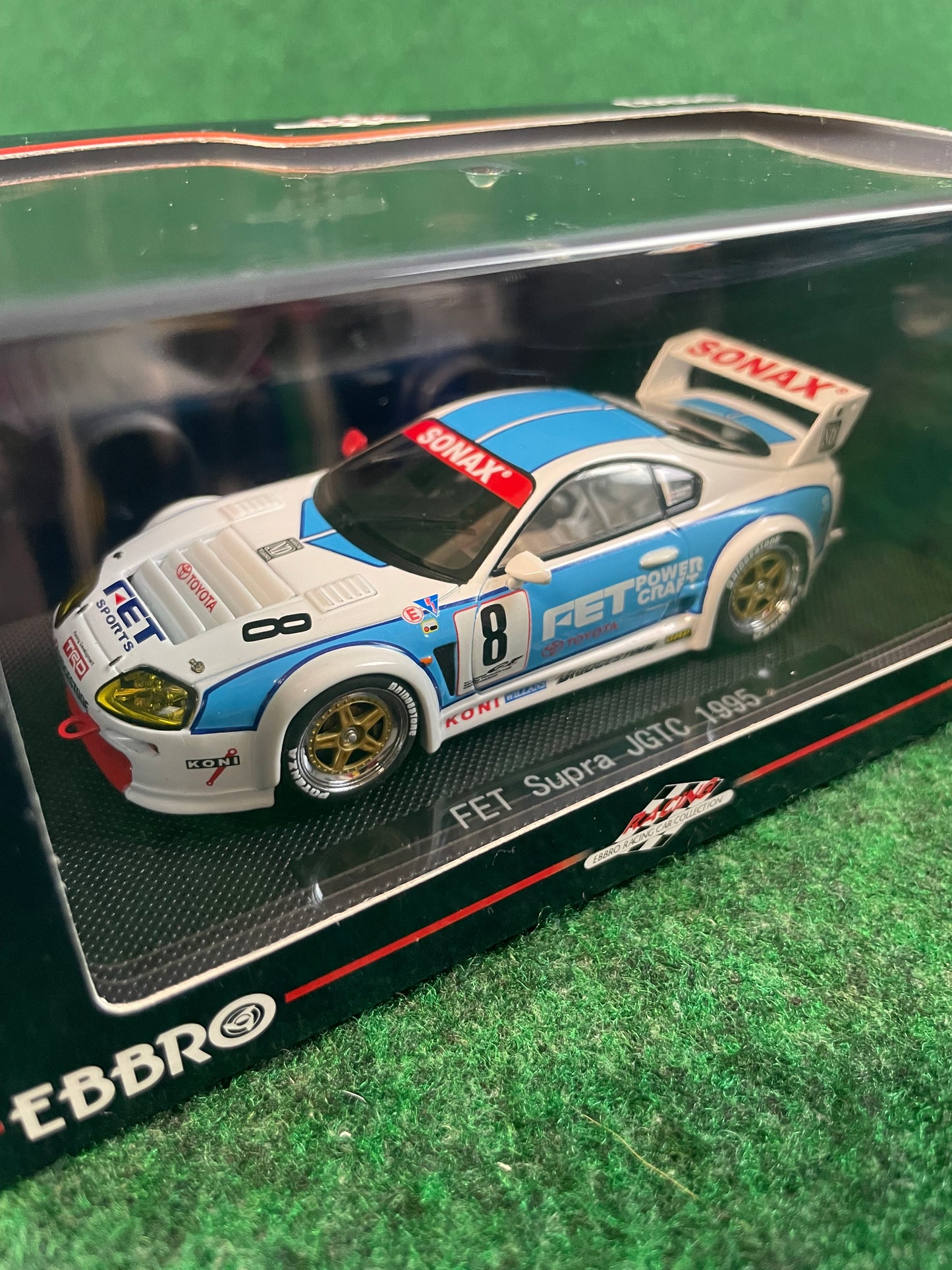 EBBRO - 1995 JGTC FET Sonax Toyota Supra 1/43 Scale Diecast