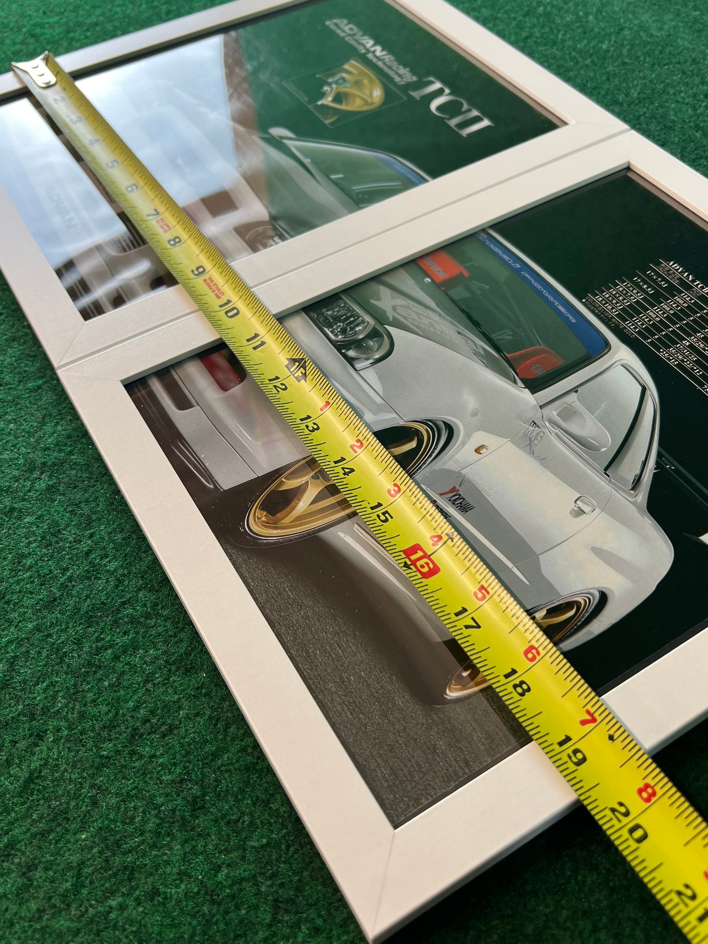 ADVAN Racing Yokohama TC-II Wheels on Nissan Skyline R34 GT-R - Framed Advertisement Picture Set