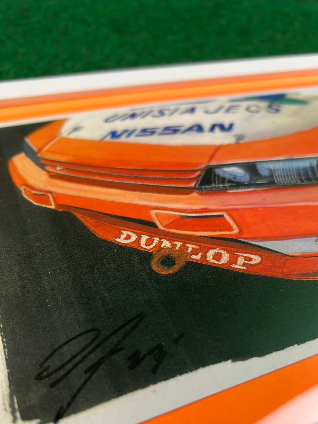 Nissan Skyline R32 GTR Group A UNISIA JECS Racecar Front Quarter View Framed Print