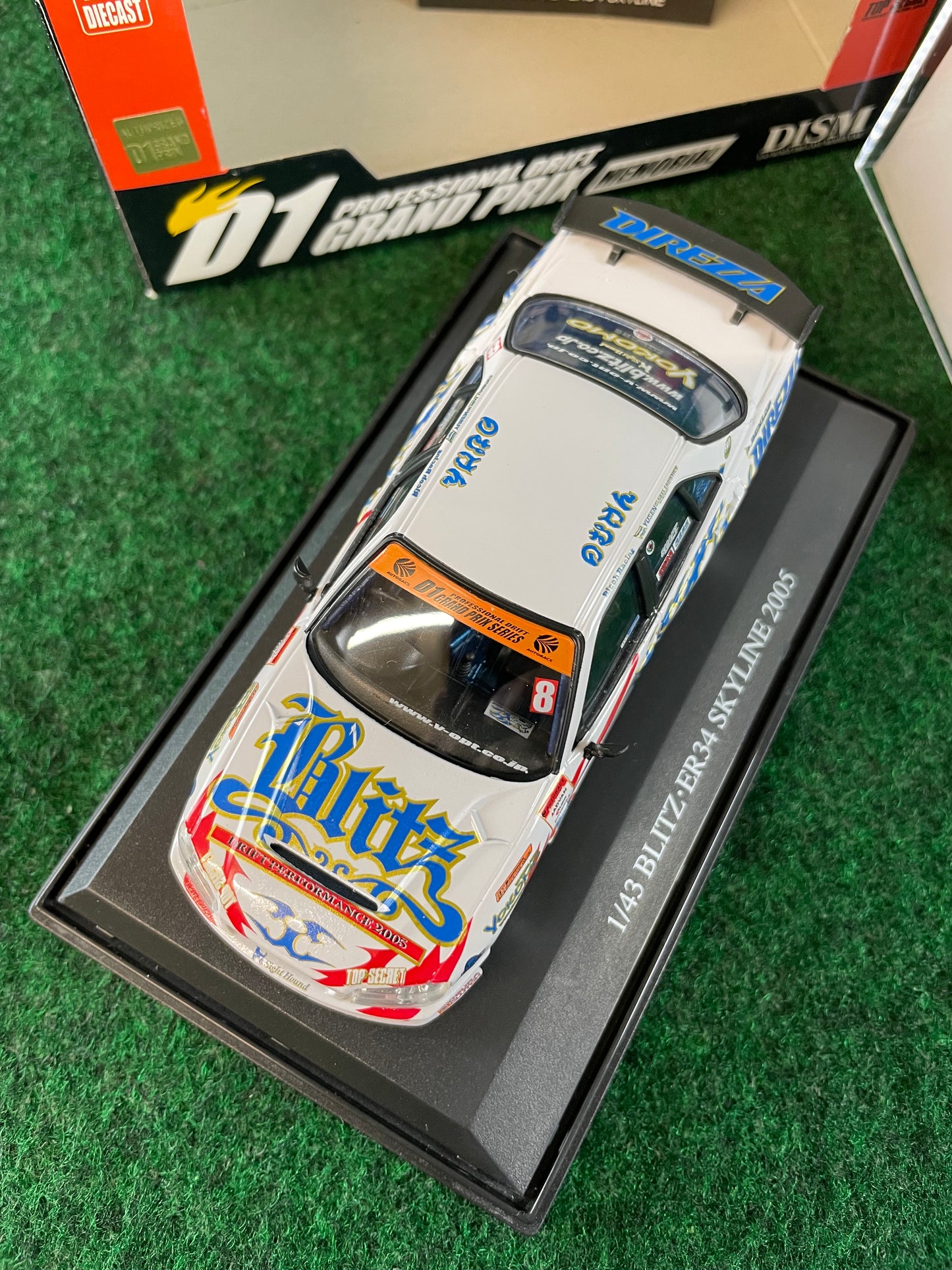 DISM D1 Grand Prix Memorial - 2005 Blitz Nissan Skyline ER34 1/43 Scale Diecast