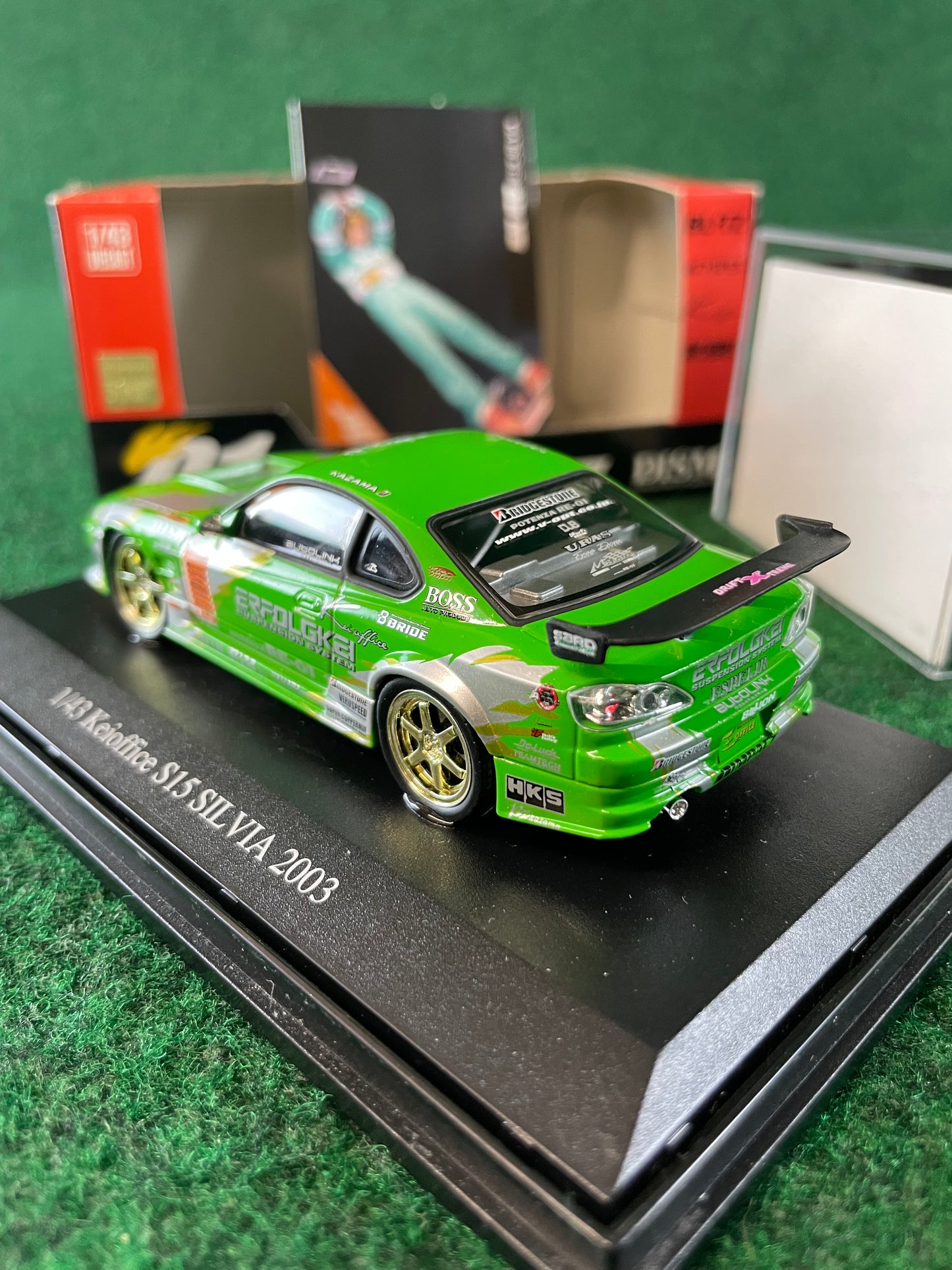 DISM D1 Grand Prix Memorial - 2003 Kei Office Nissan Silvia S15 #1 Car 1/43 Scale Diecast