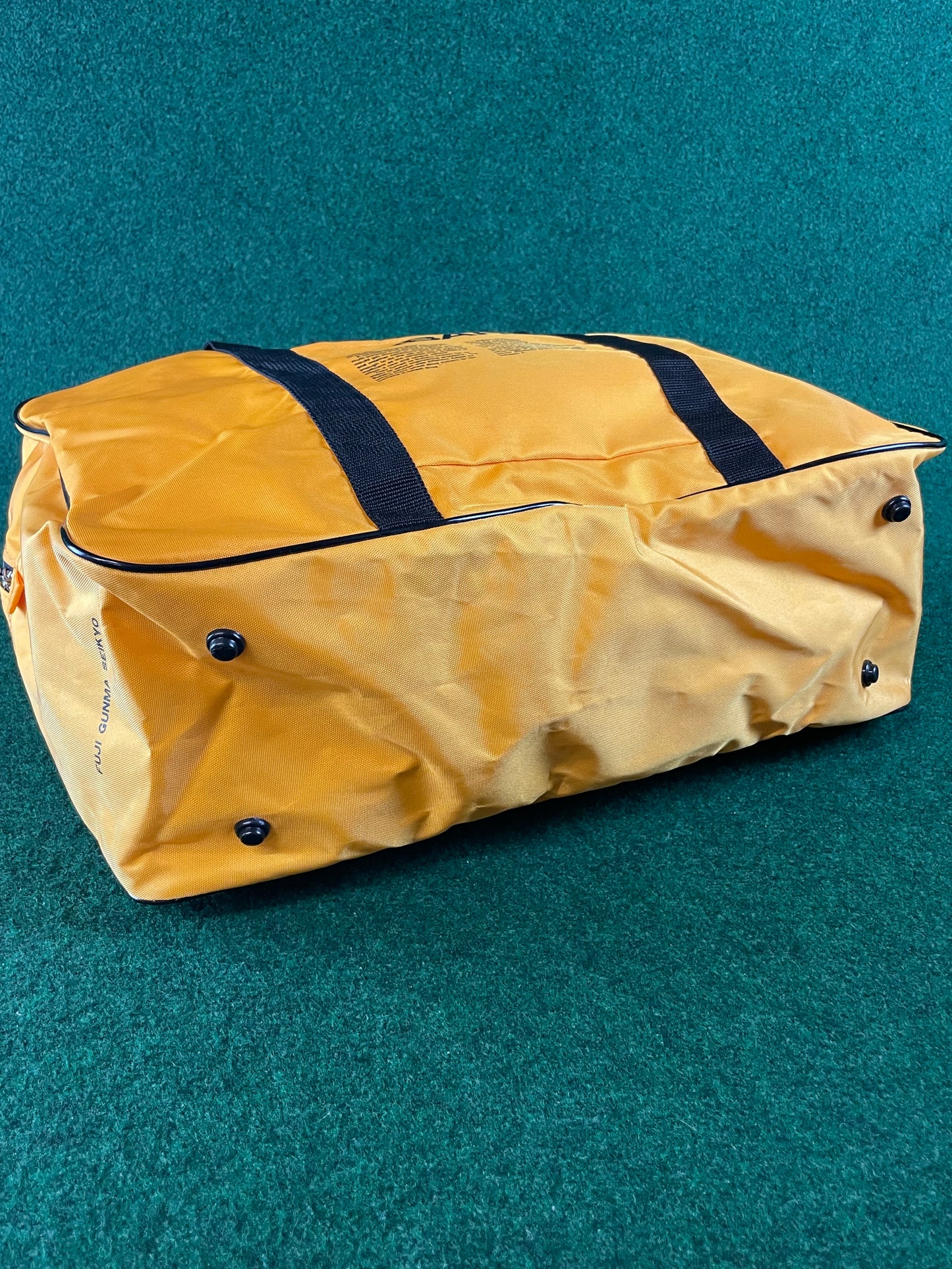 SUBARU - Vintage Original Fuji Gunma Seikyo Japanese Dealership Yellow Duffle Travel Bag