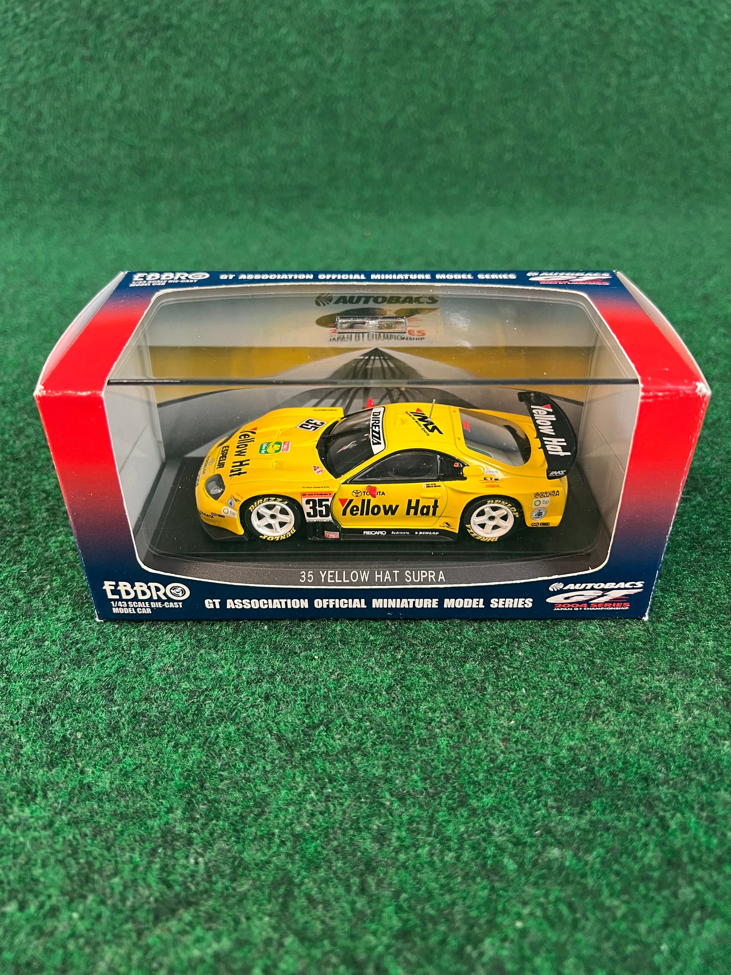 EBBRO 2004 JGTC & 2005 SuperGT Yellow Hat YMS Toyota Supra Set 1/43 Scale Diecast