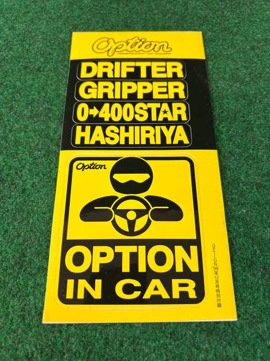 OPTION - “Option In Car” Sticker Sheet