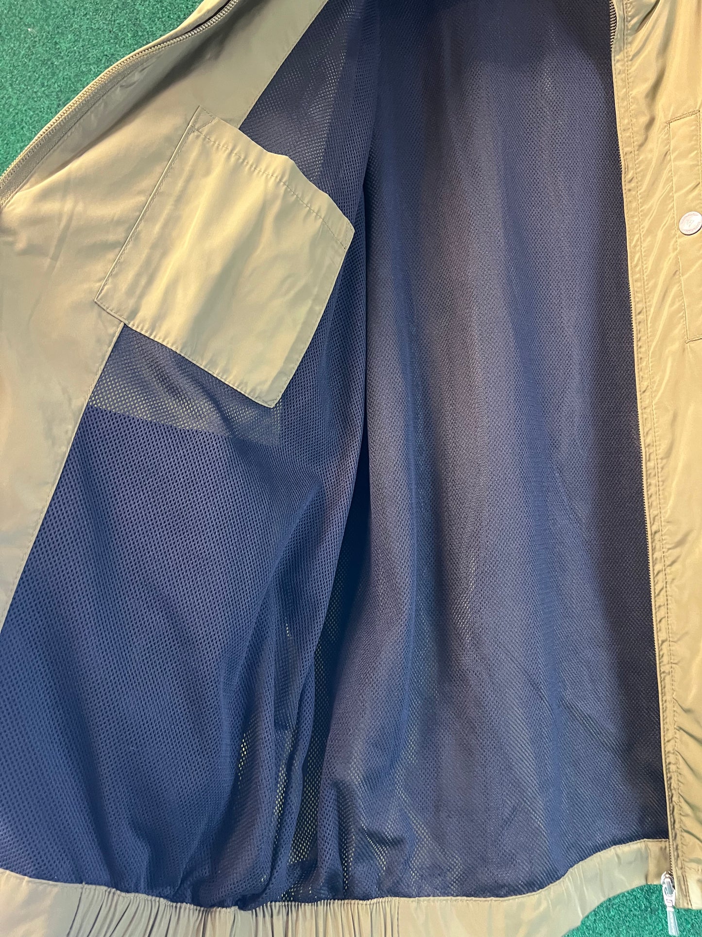 DUNLOP Motorsport -“Sports Oriented Since 1888” Olive Green Windbreaker Zip Up Jacket - LL