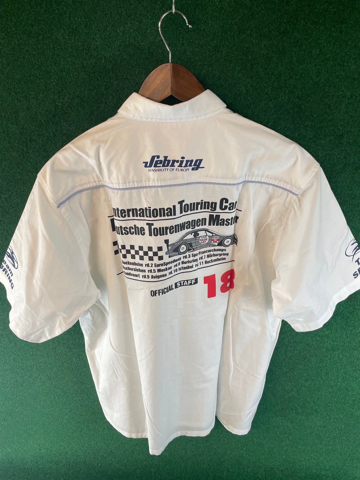 RAYS WHEELS - Team Sebring Racing Team  Button down Short Sleeve Pit Shirt