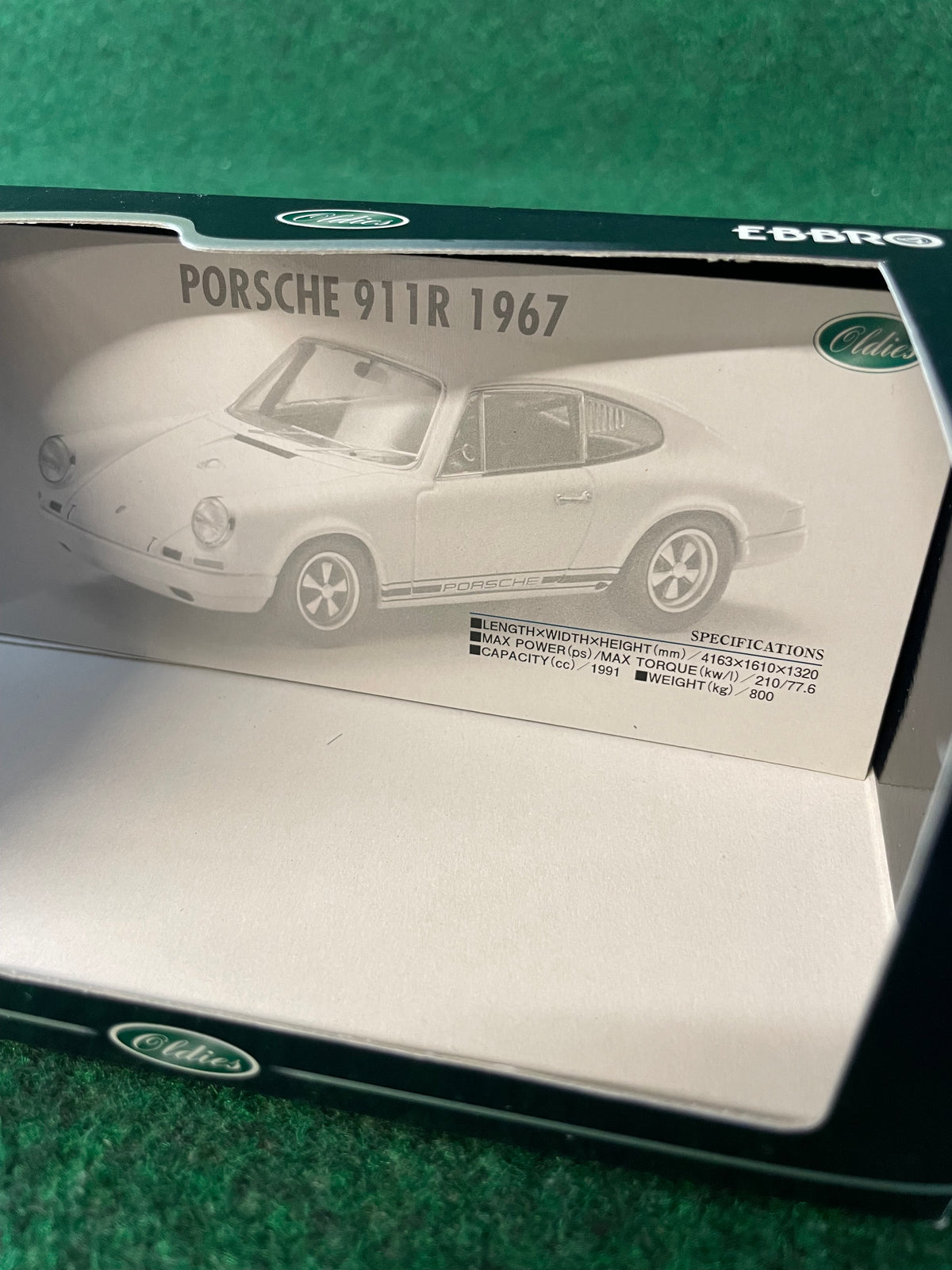 EBBRO Oldies - 1967 Porsche 911R White 1/43 Scale Diecast