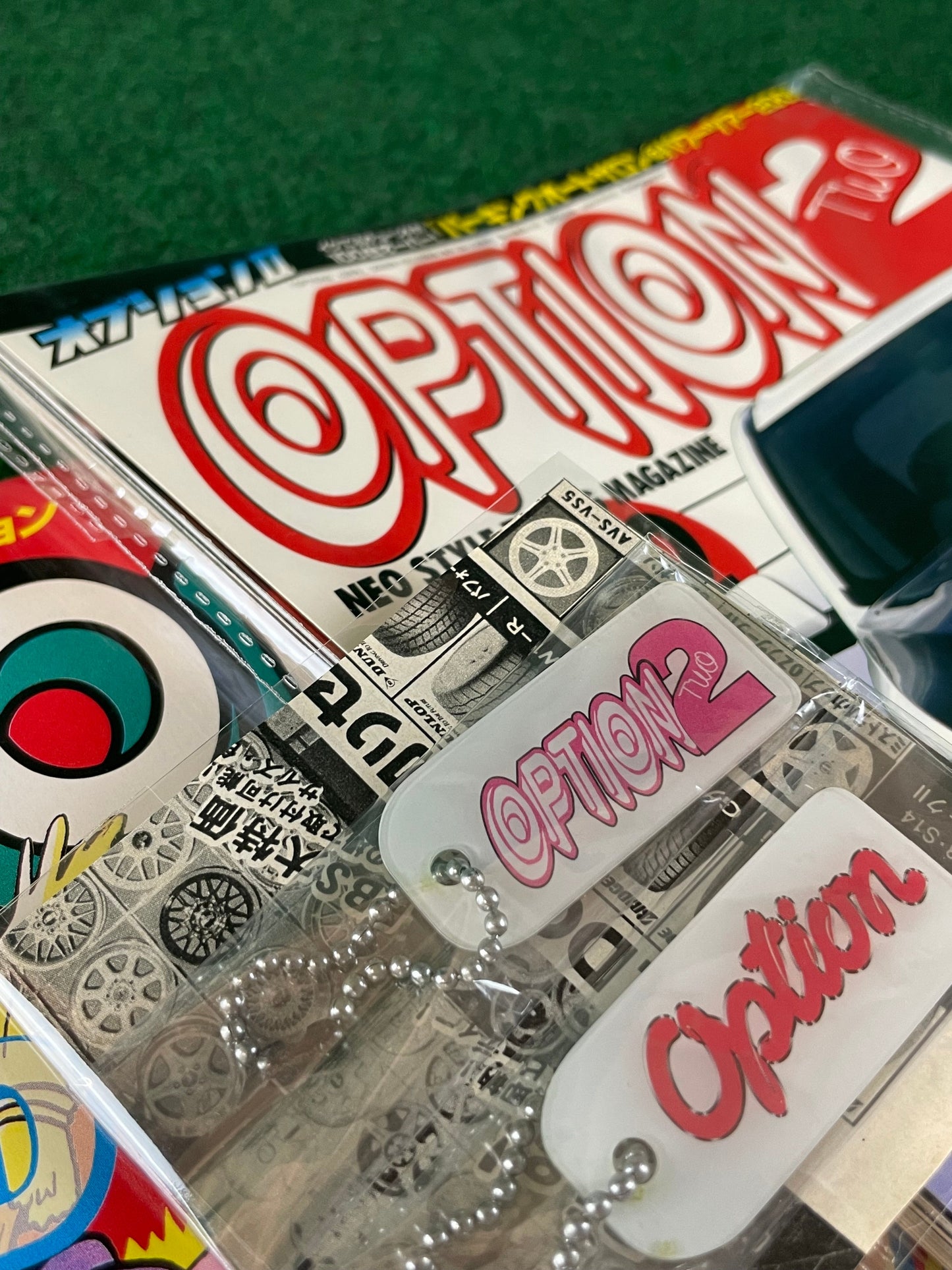 Option & Option2 Clear Flexible Logo Keychain Sets