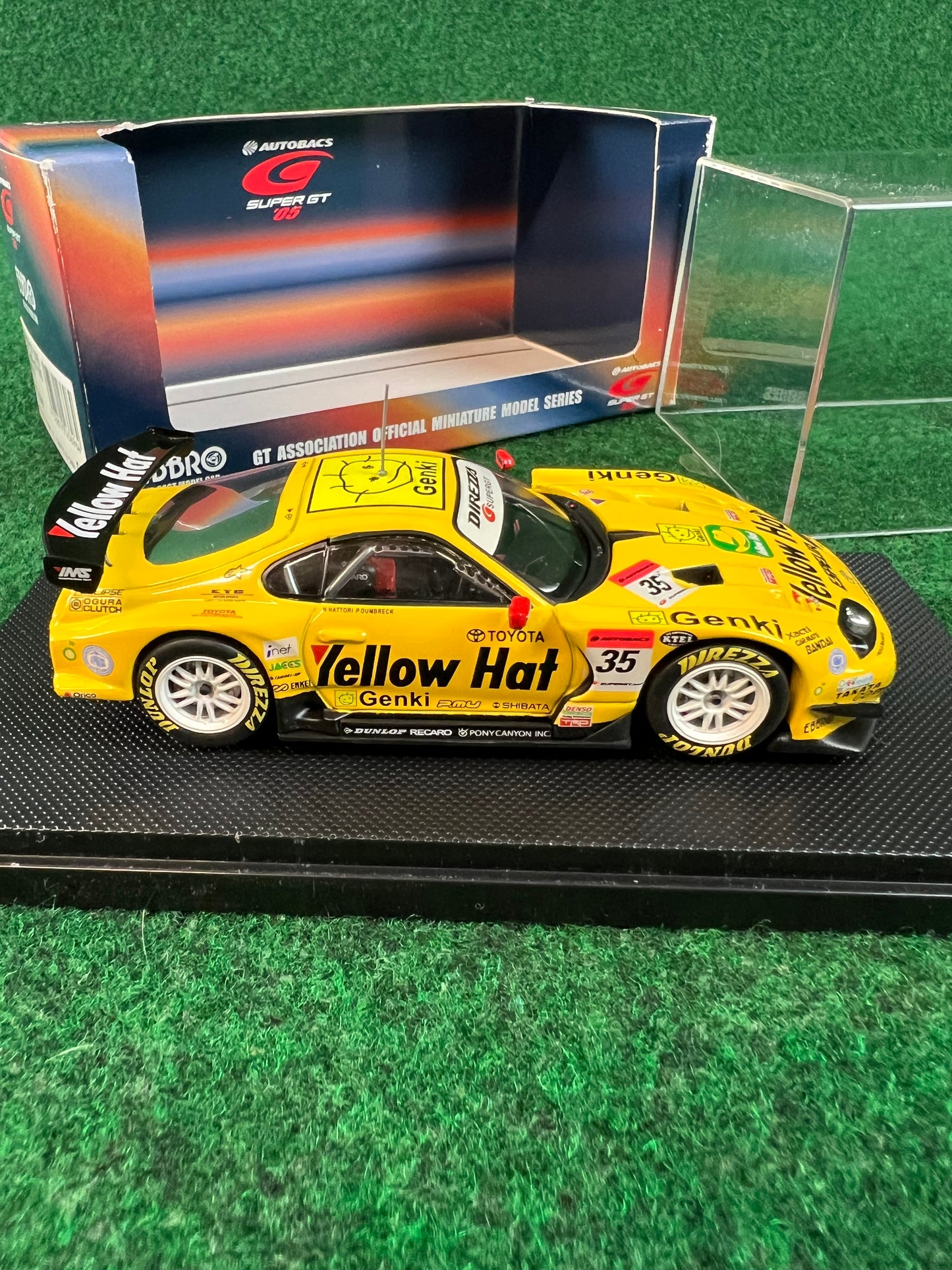 EBBRO 2004 JGTC & 2005 SuperGT Yellow Hat YMS Toyota Supra Set 1/43 Scale Diecast