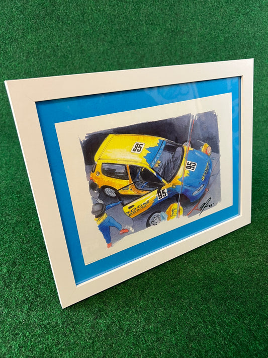 Spoon Sports #95 Honda Civic EG6 Racecar Framed Print