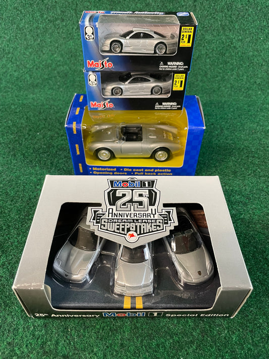Porsche & Mercedes - Toy Car Diecast Set