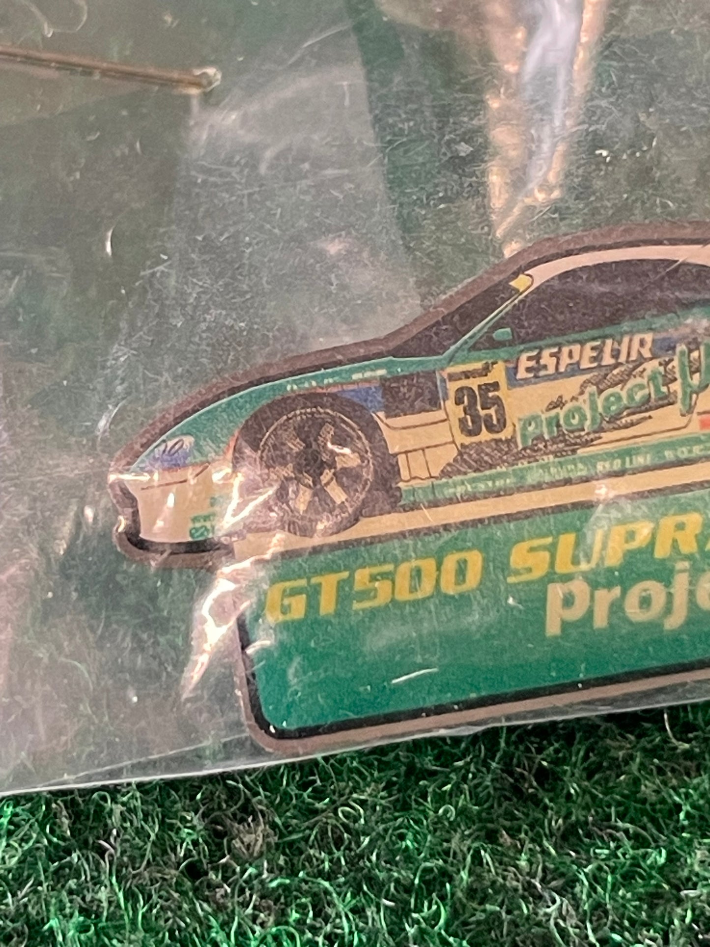 JGTC - Toyota Supra GT500 Project Mu No. 35 Vintage Collectible Pin