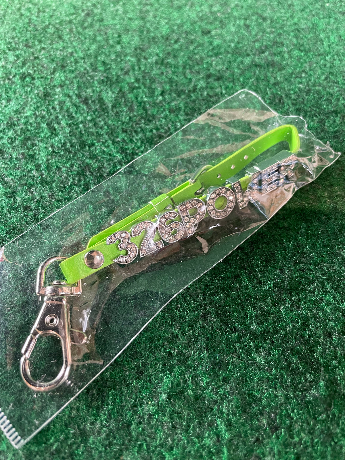 326POWER - Diamond Letter Logo Green Keychain