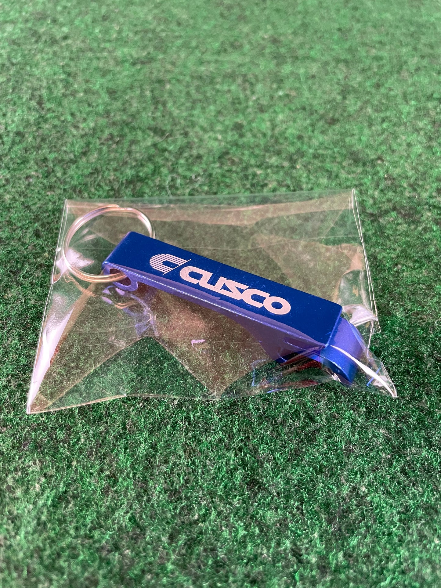 CUSCO - Blue Anodized Aluminum Bottle Opener Keychain