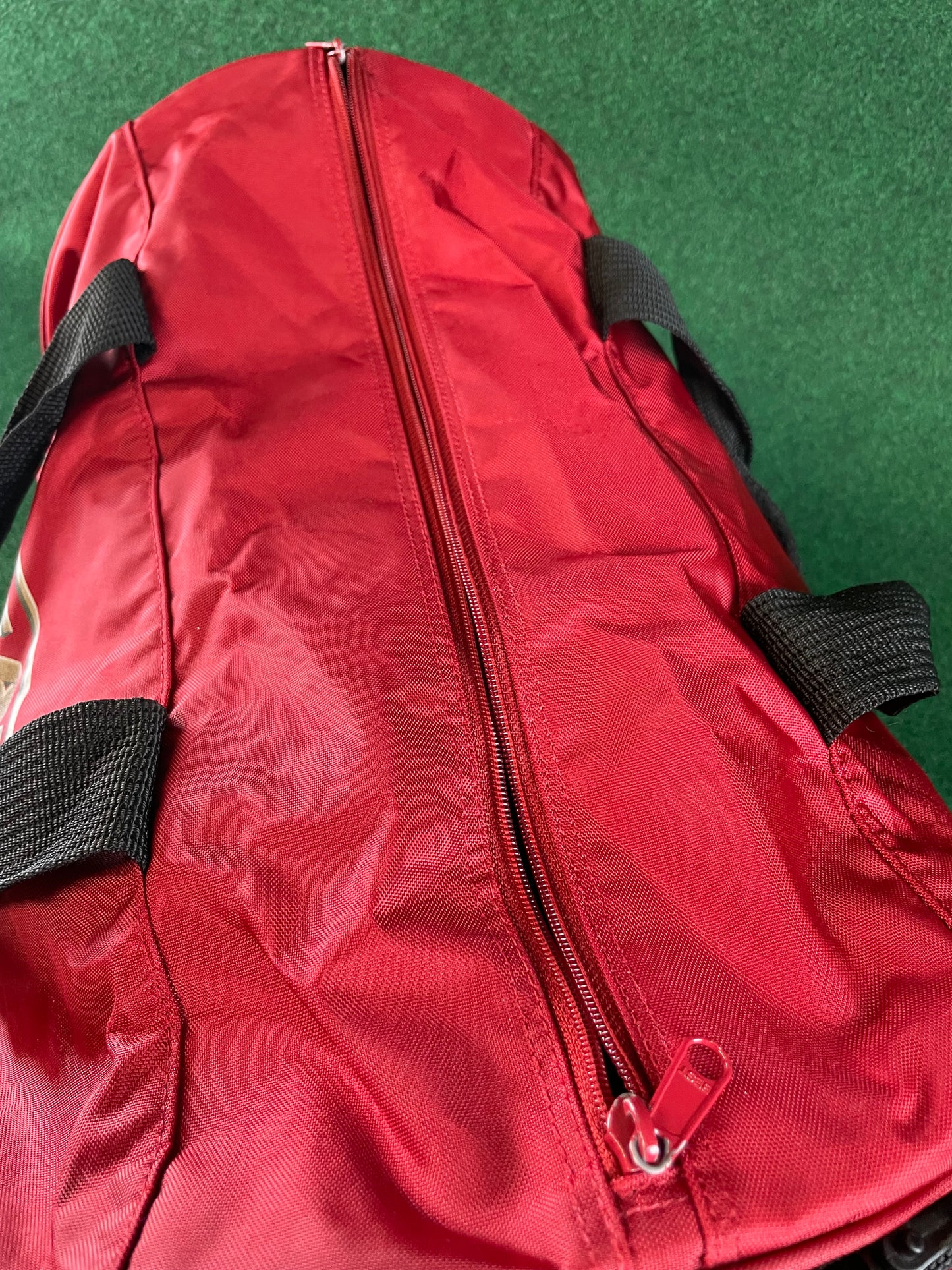 BRIDGESTONE - BEAM Vintage Burgundy w/ Gold Lettering Red Duffle Bag