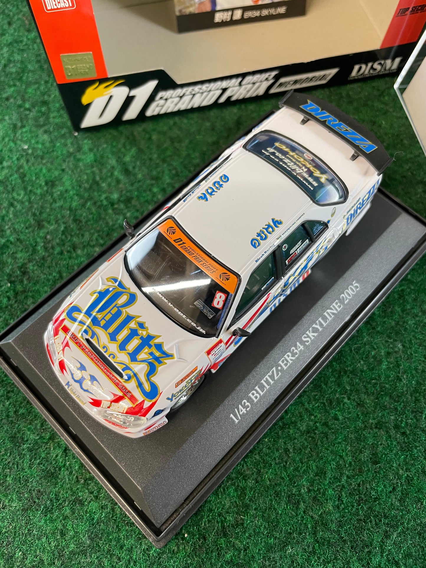 DISM D1 Grand Prix Memorial - 2005 Blitz Nissan Skyline ER34 1/43 Scale Diecast