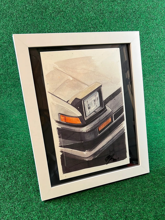 Toyota Corolla AE86 Front Pop-Up Headlight View Framed Print